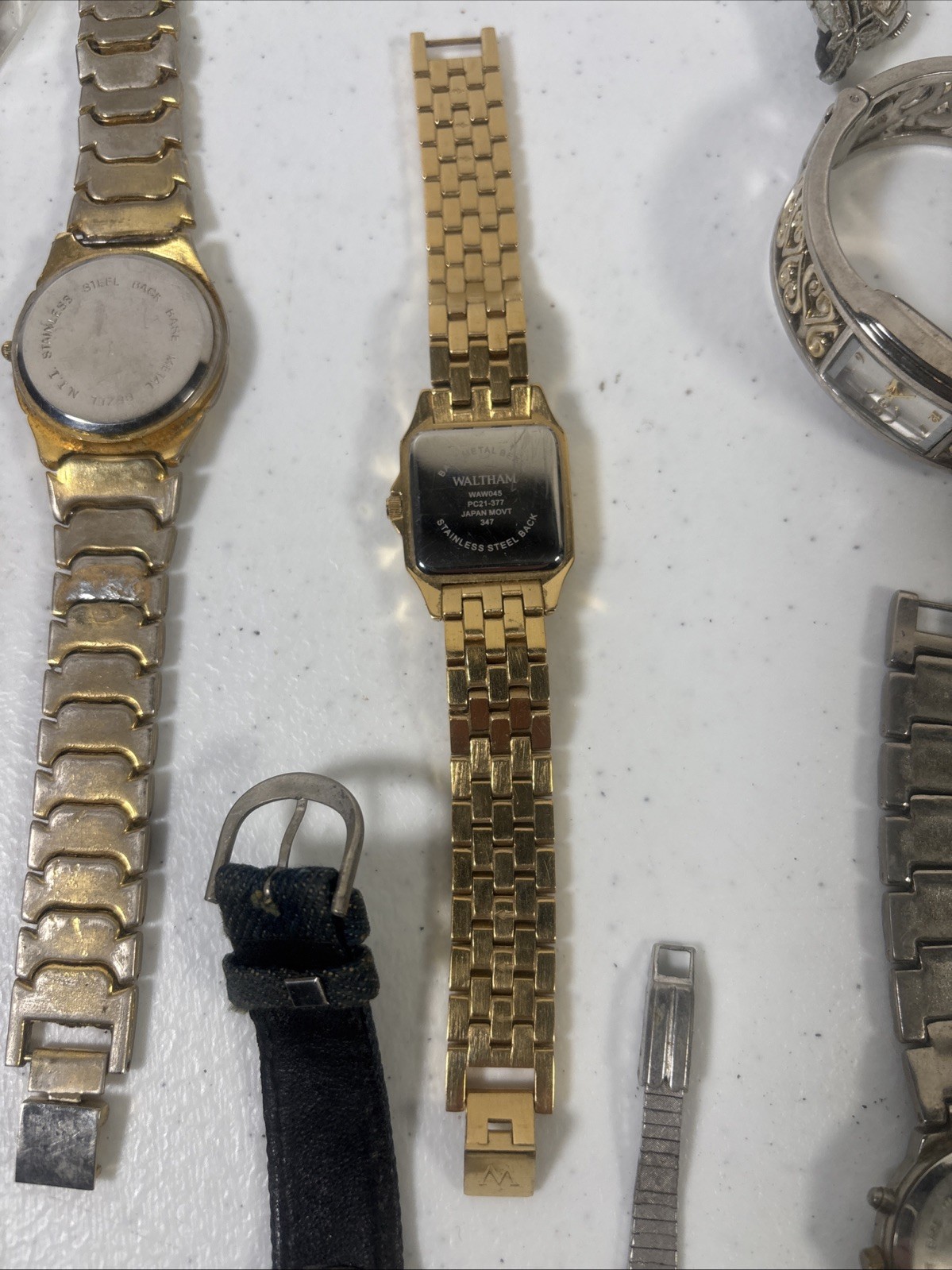 Lot 20Women’s Quartz Watches Stainless Steel Untested for Parts/Repair