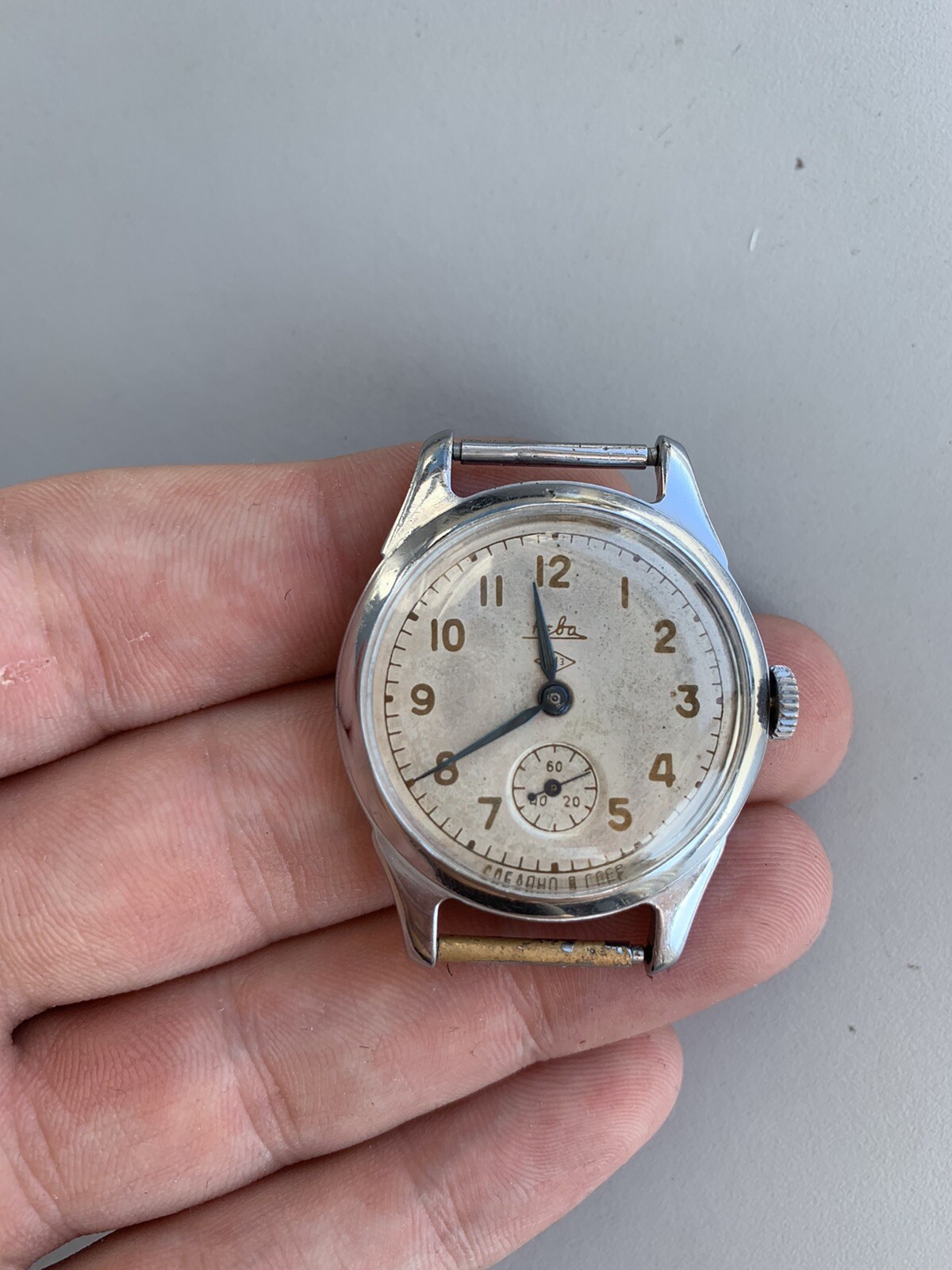 Vintage Pobeda “Neva” 1 Mchz Kirova Watch Ussr Serviced ZIM 15 Jewels Rare