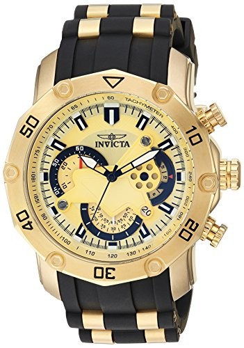 [B1R] Invicta Pro Diver 23427 Black Dial Silicone Quartz Mens Used [v3y]