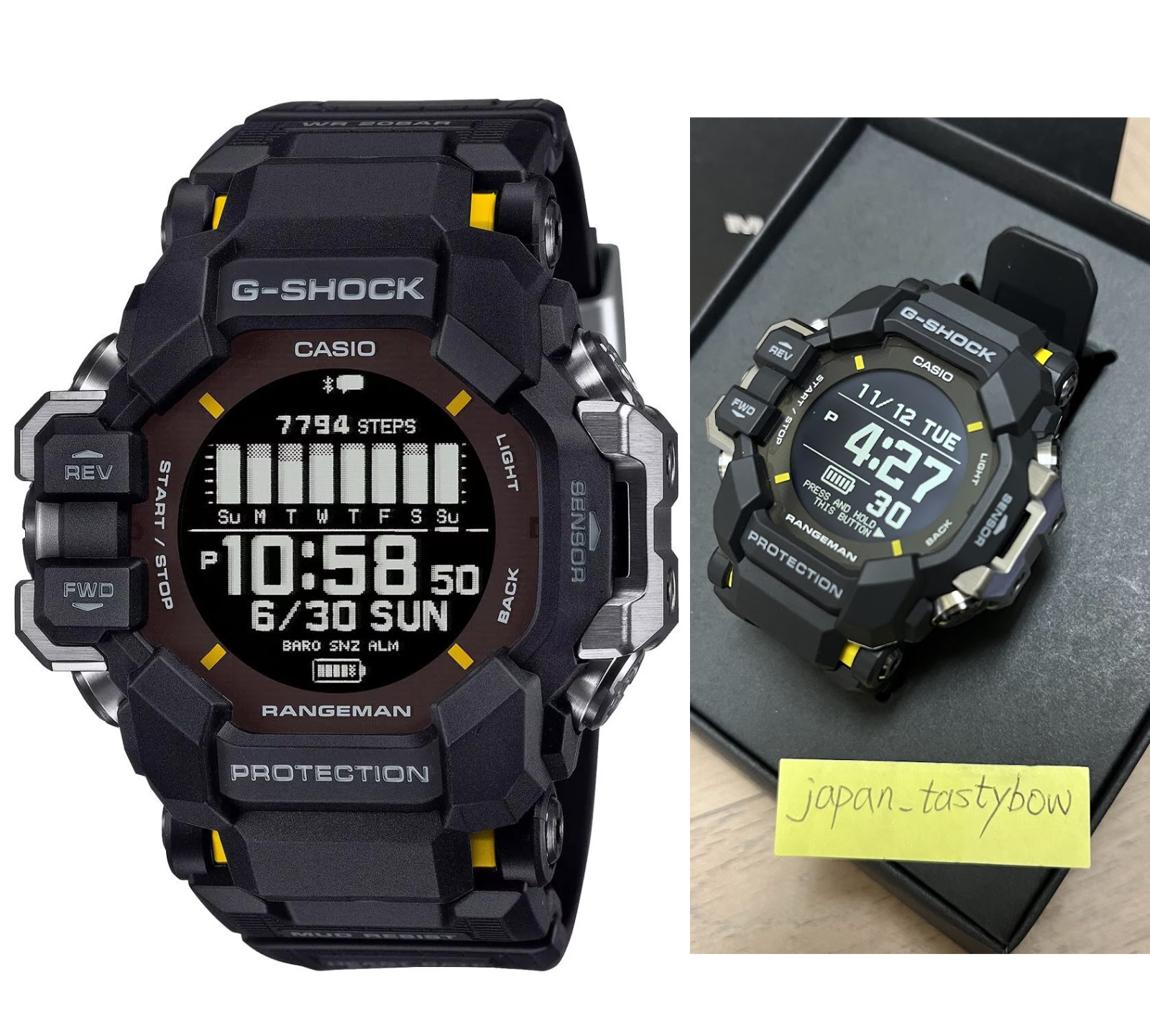 Casio G-SHOCK GPR-H1000-1JR RANGEMAN Master of G Sport Watch Bluetooth GPS Men