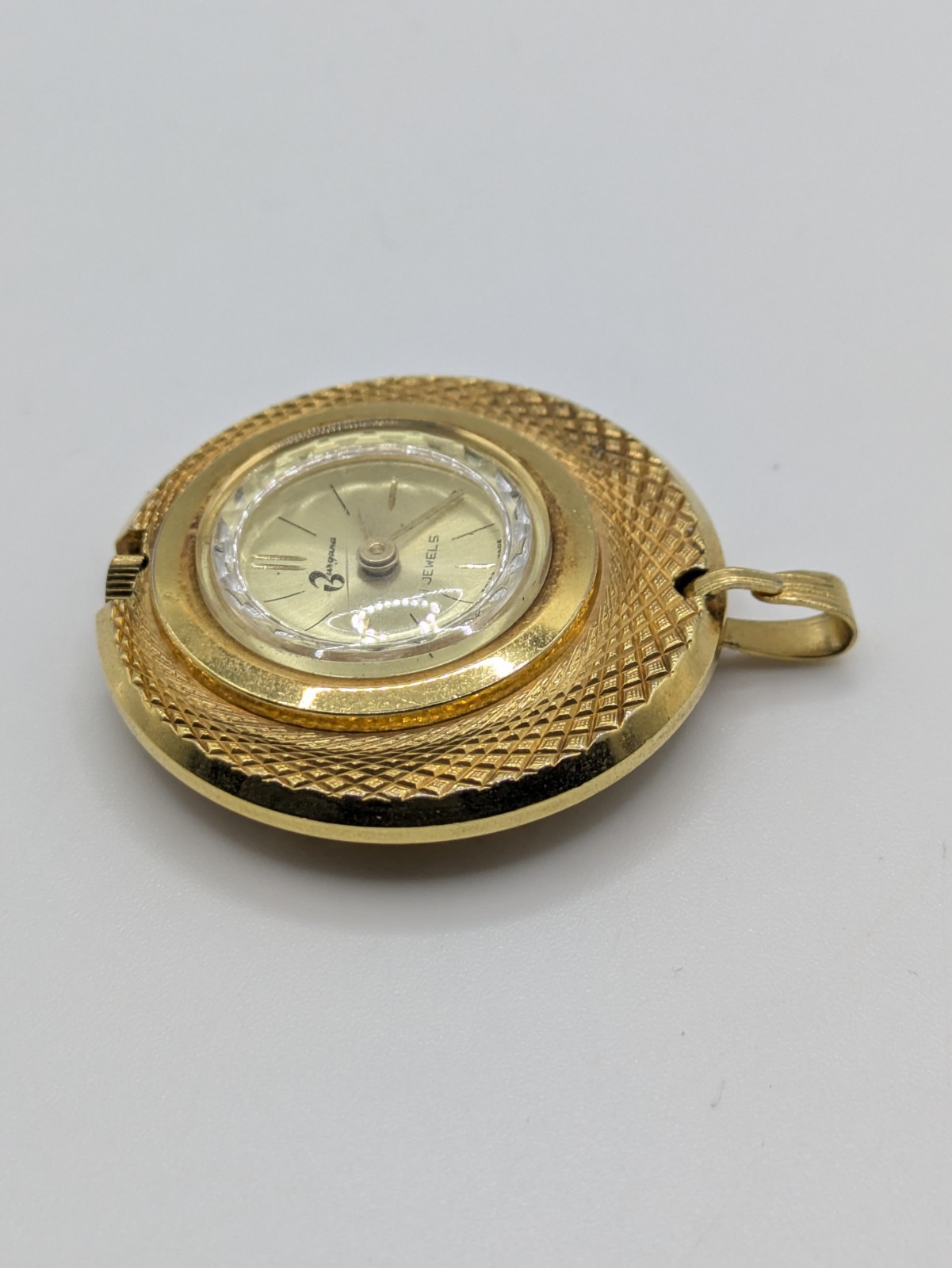 BFG 910 Jowissa Manual Wind Pendant Watch Swiss 17 Jewels Parts Untested 32mm