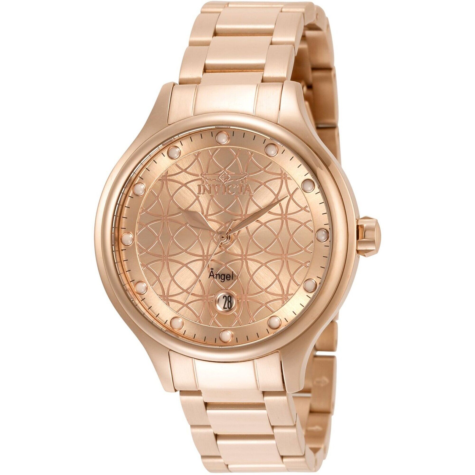 Invicta Women’s Watch Angel Quartz Rose Gold Stainless Steel Bracelet 35826