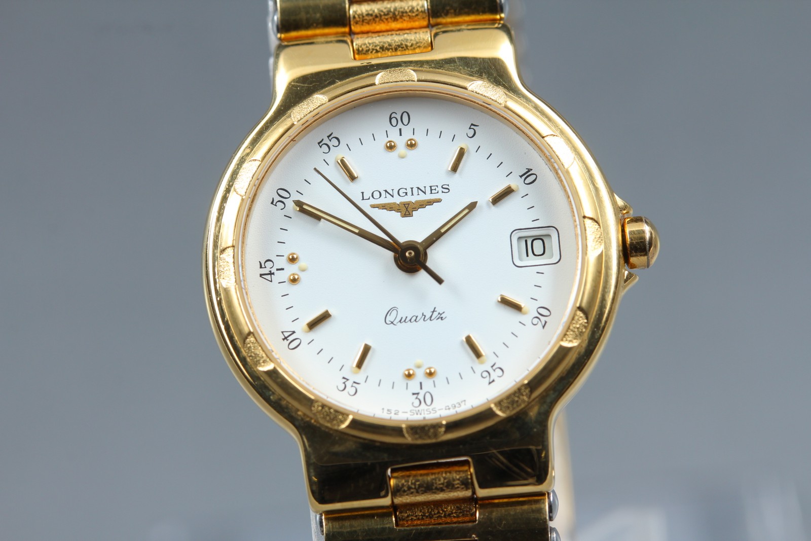 [Near MINT] Longines conquest 152-4937 24mm Gold Dial Quartz Women’s Watch