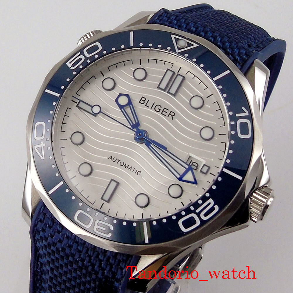 41mm NH35A PT5000 Automatic Mens Watch Sapphire Glass Auto Date Ceramic Bezel
