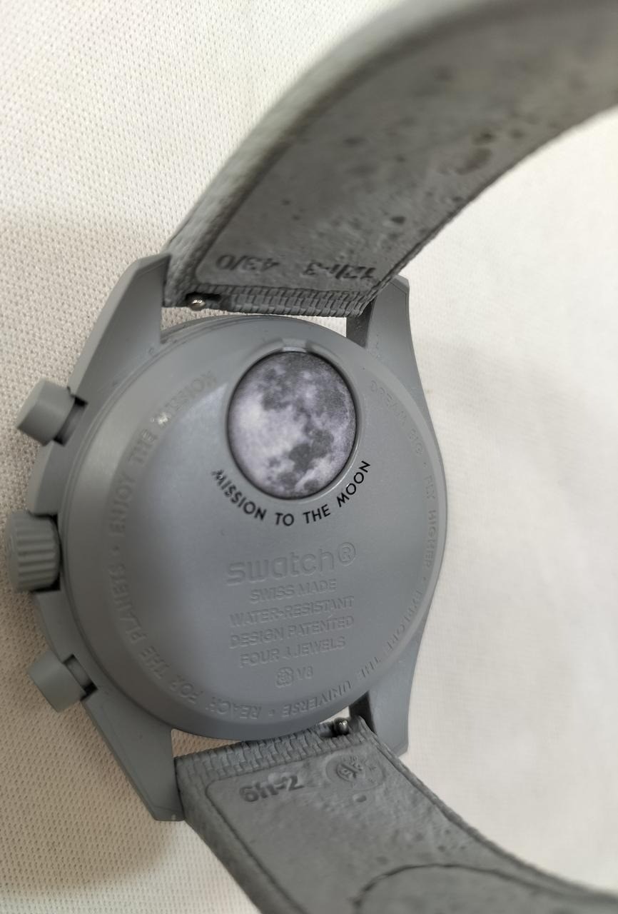 Omega x Swatch Mission To The Moon Black Dial Men Watch Moonswatch 1965