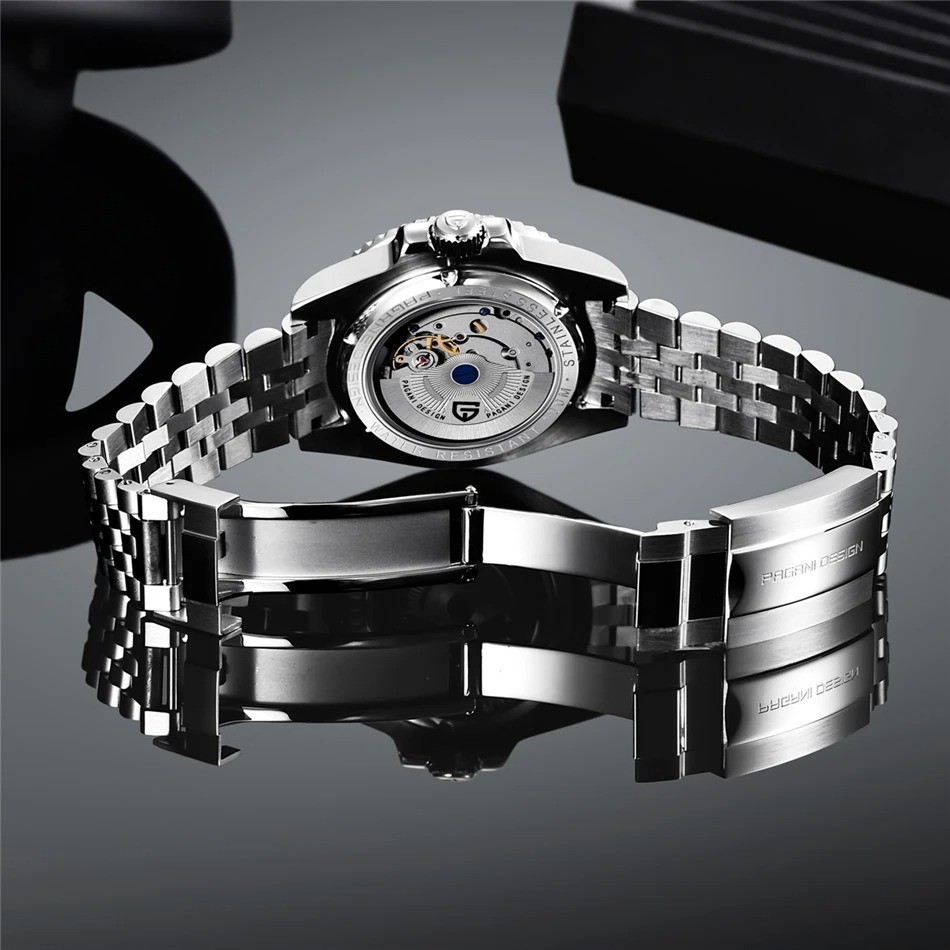 40MM PAGANI DESIGN GMT Automatic Watch Men Luxury Waterproof Stainless Steel NEW
