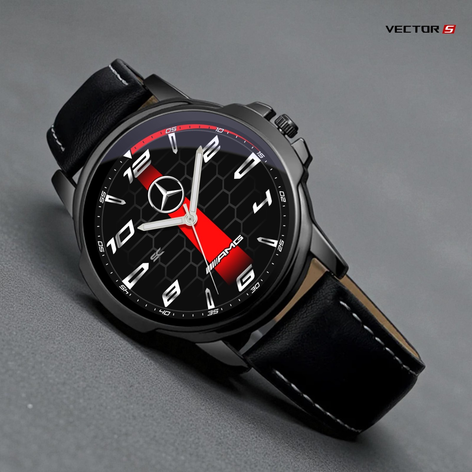 Mercedes Benz Sport AMG Heritage Stripe GT Fan Art Quartz Wrist Watch