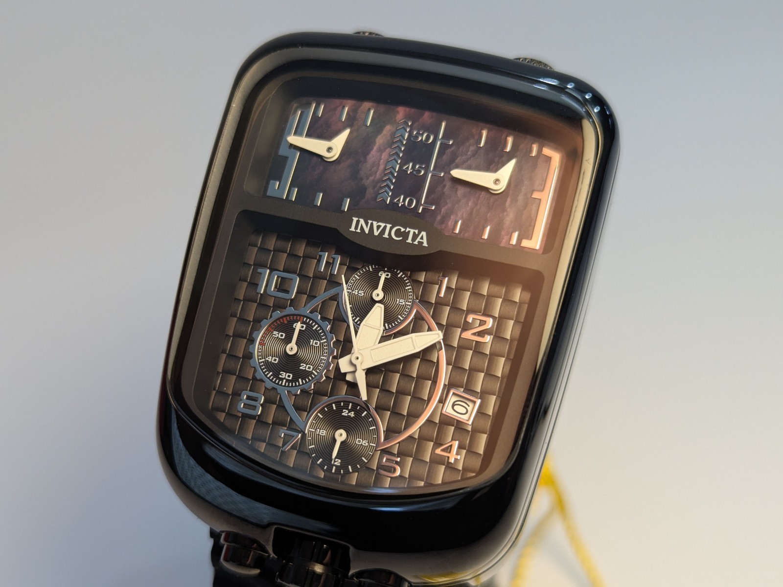 Invicta 29709 S1 Rally Bullhead Mens Swiss Chrono 3X Time Black MOP New in Box!
