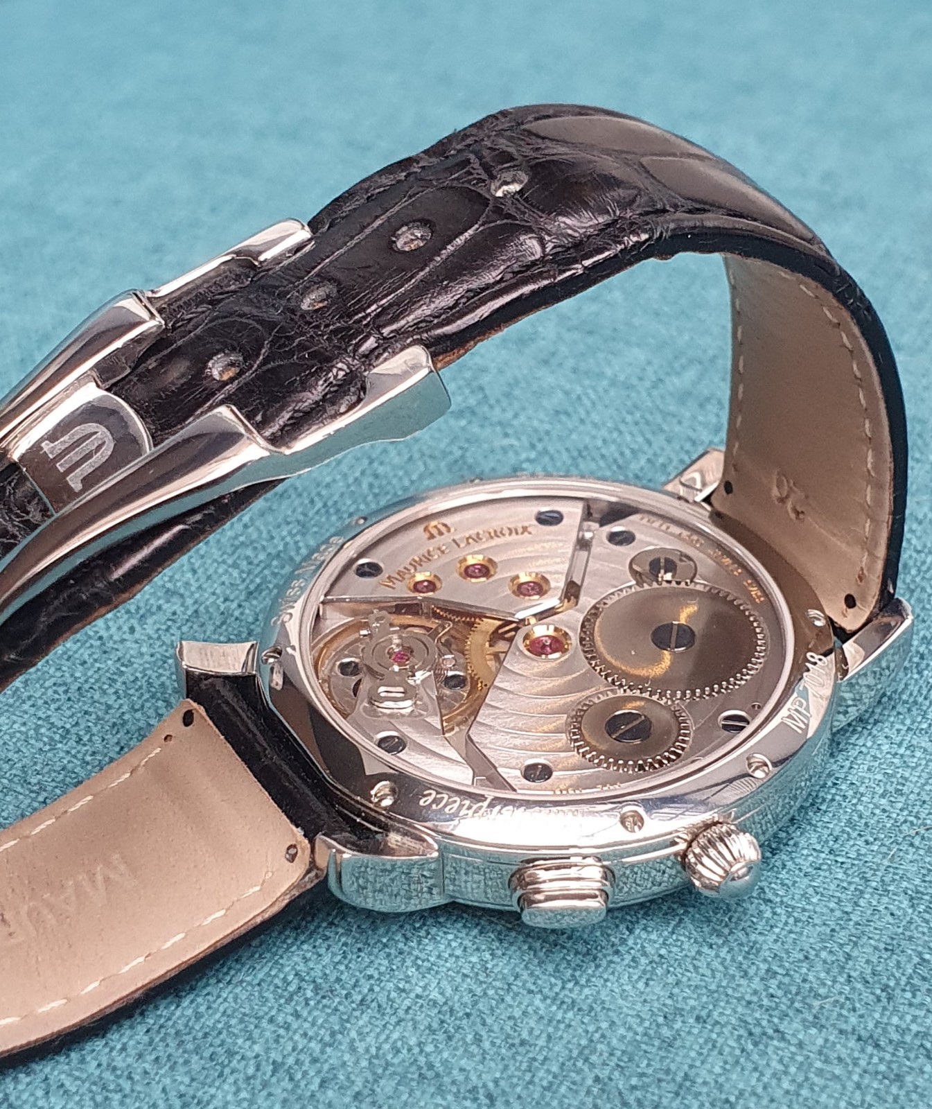 Maurice Lacroix Masterpiece Double Retrograde Manual Wind Mens Watch, MP7018