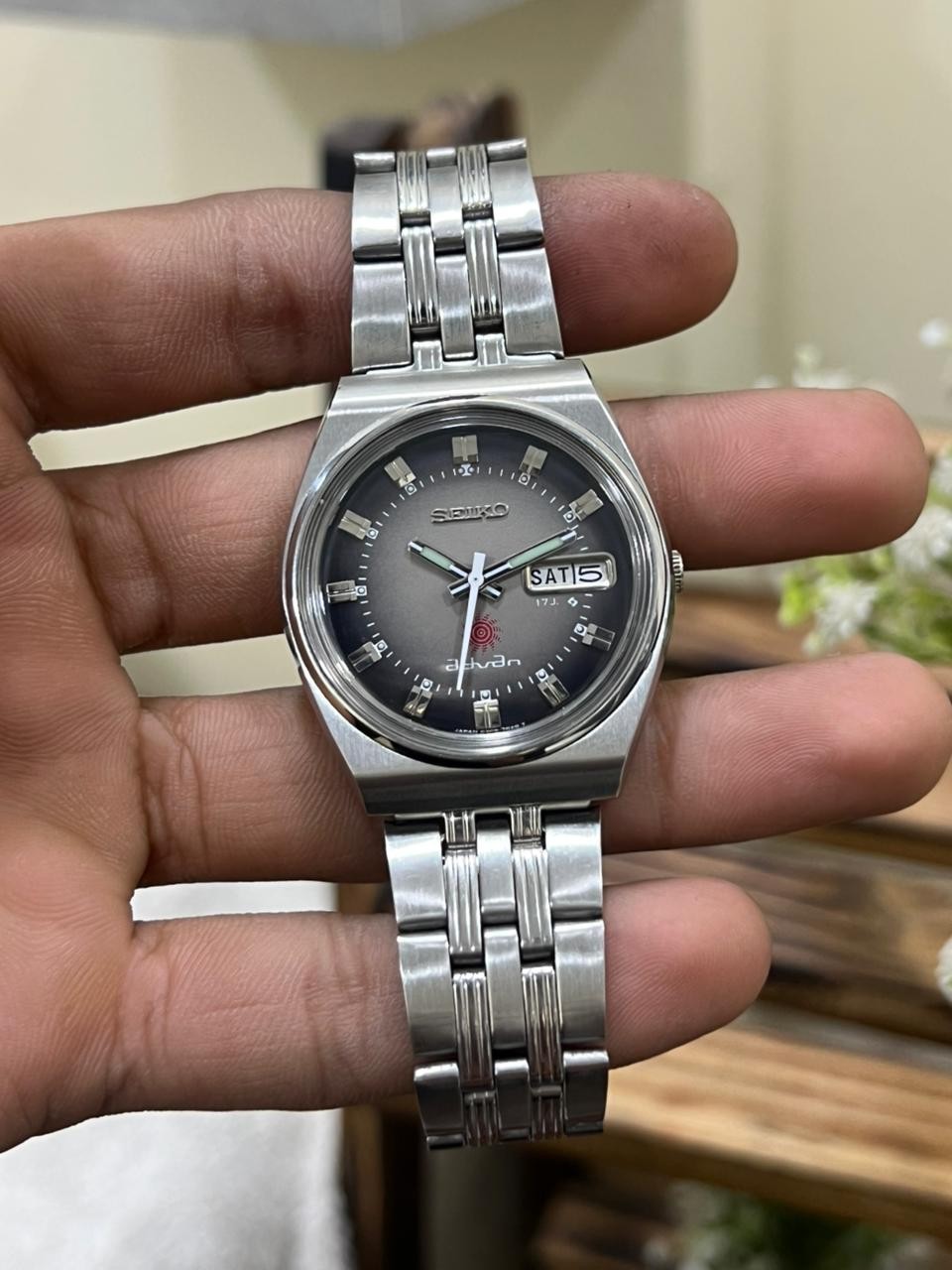 Seiko Advan Automatic Gray Dail Mens Watch Japan Made 6309
