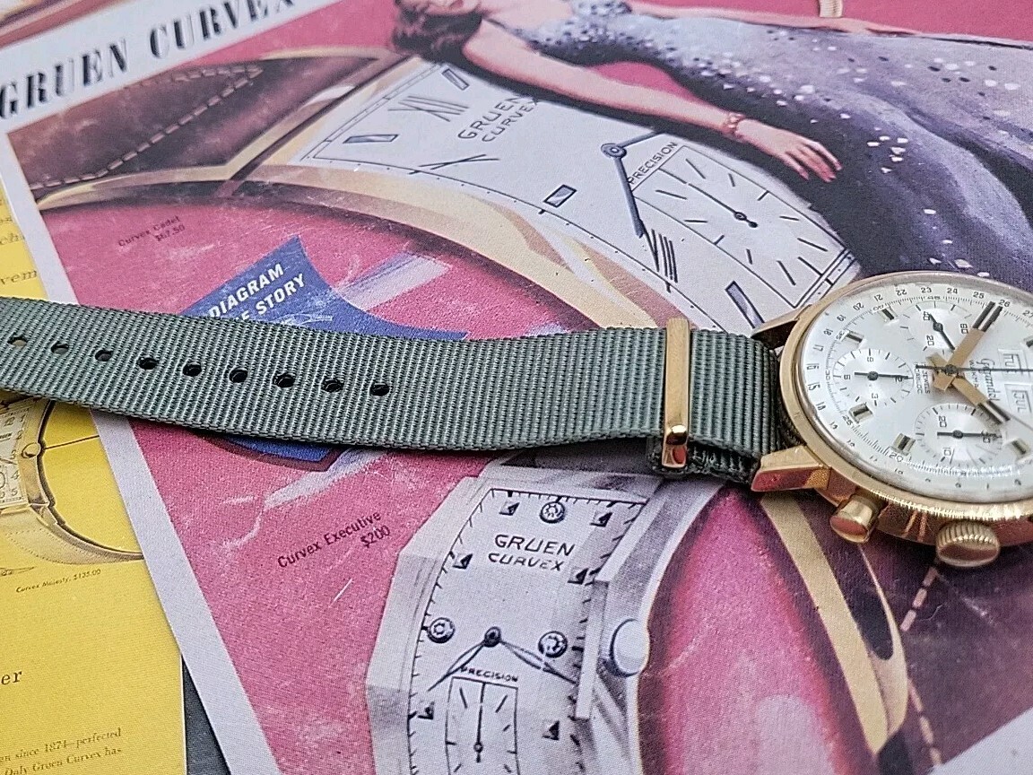 Vintage Gigandet Wakmann Triple Date Chronograph with Valjoux 72C Gold