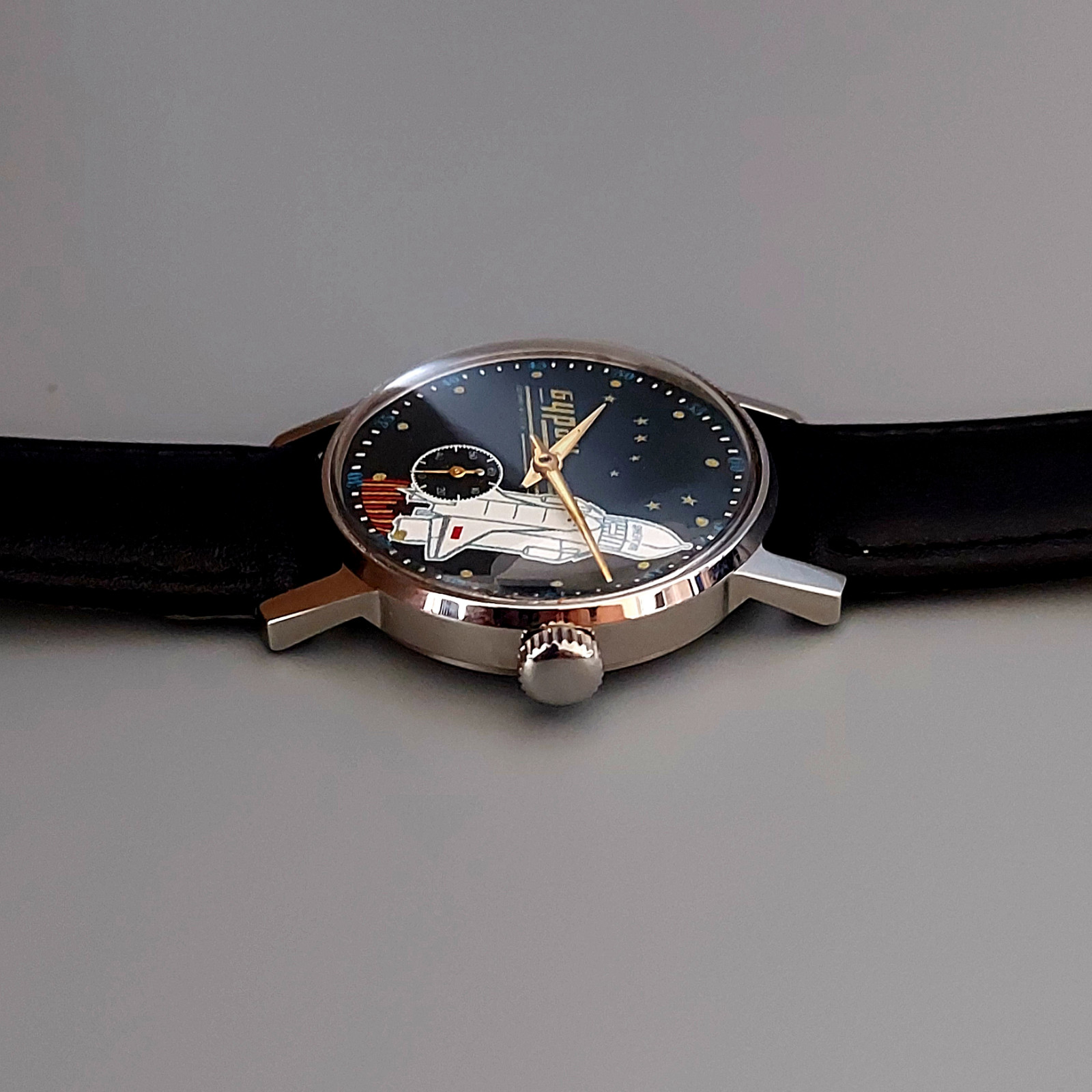 Soviet Watch Pobeda Buran Vintage Military Mechanical Men’s Wristwatch Serviced