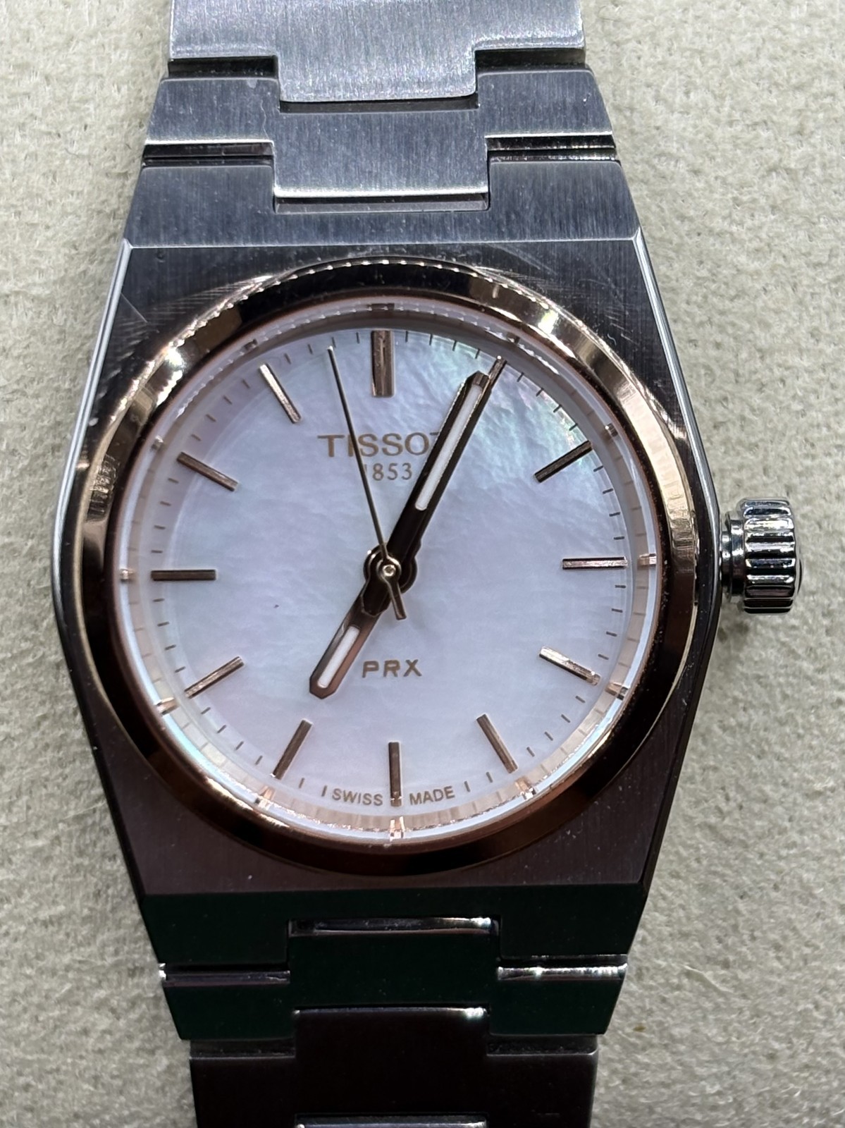 Tissot PRX 25mm White Mother Of Pearl Dial Women’s Watch T1370102111100