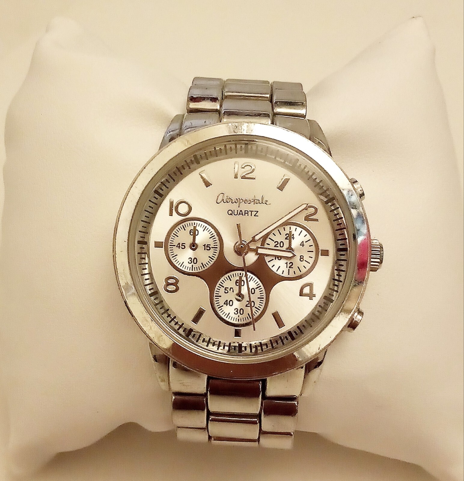 Vintage Aeropostale Ladies Stainless Steel Multi Dial WristWatch