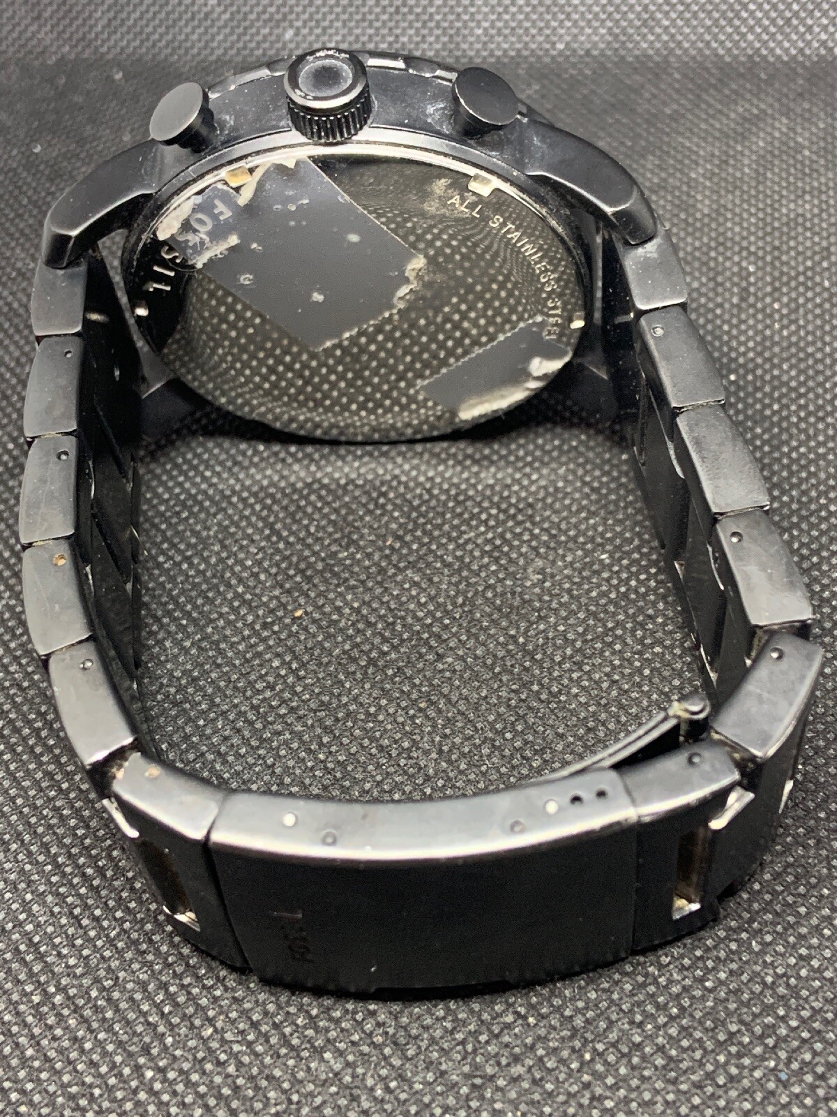 Fossil JR1354 Men’s Watch Chronograph Black Dial Ion Plated Quartz Analog O843