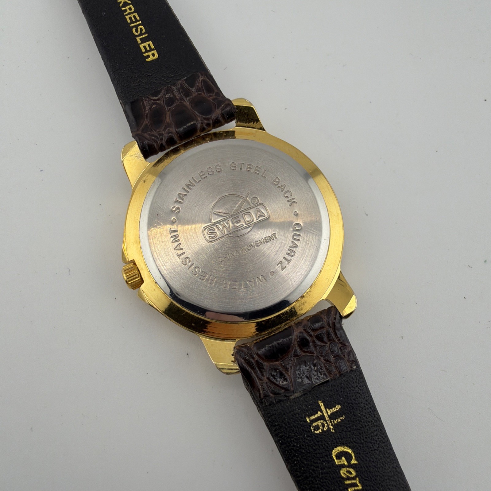 Mens Sweda CHS Company Award Wristwatch with Leather Band