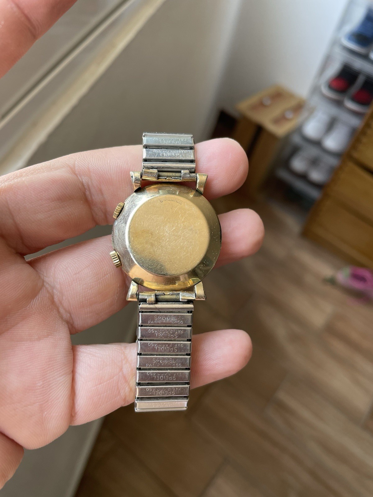 LeCoultre Memovox Alarm Manual Wind 1950s Gold Filled 35mm Watch SS Bracelet