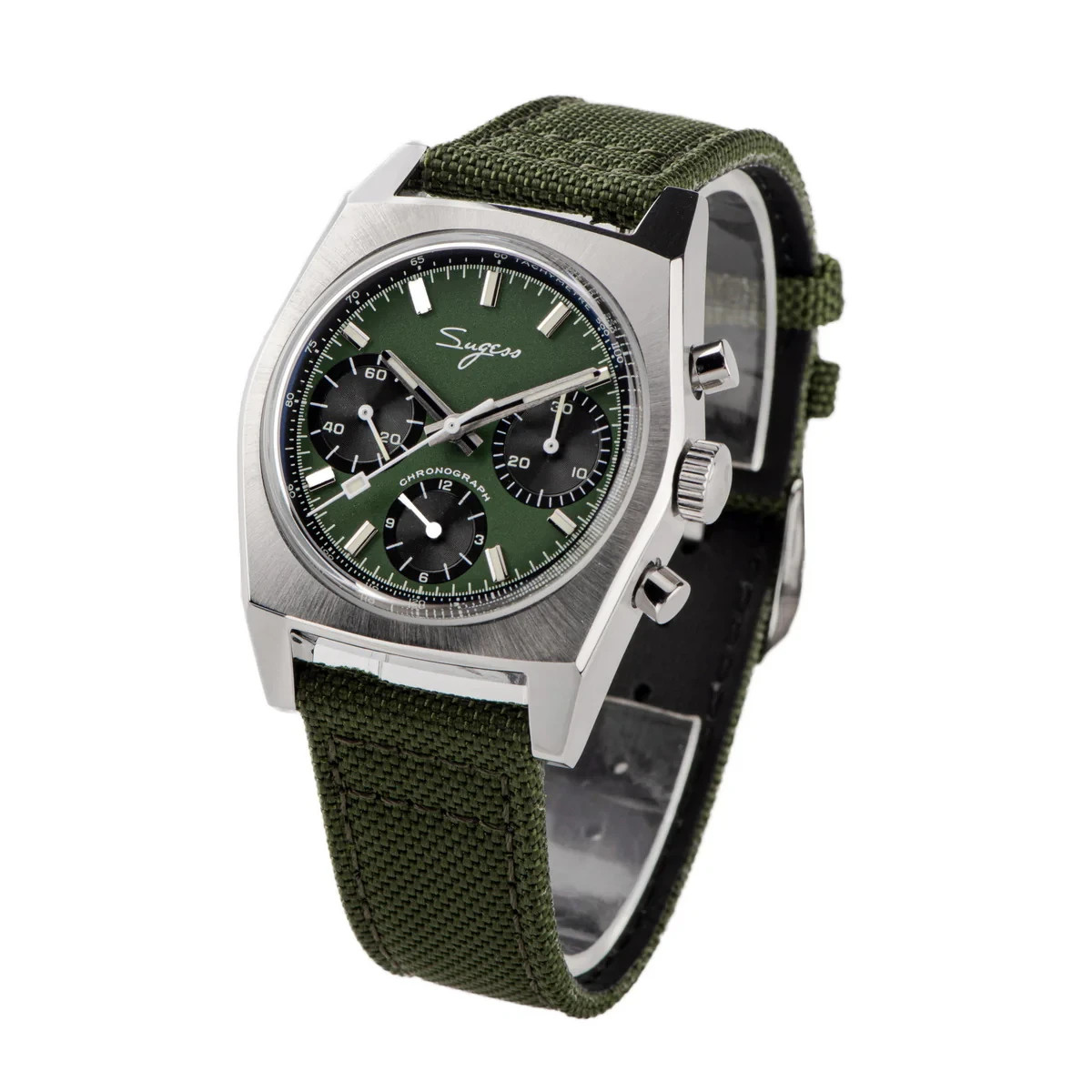 NEW Sugess S419GSS S419 Seagull Mechanical Heritage Chronograph 37mm Men’s Watch
