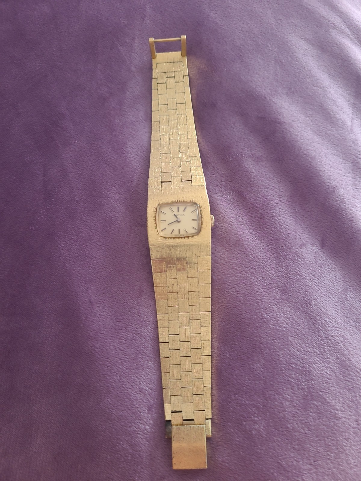 Vintage 1970s Gold Tone Certina Ladies Dress Watch Wind Up Serviced 17cm