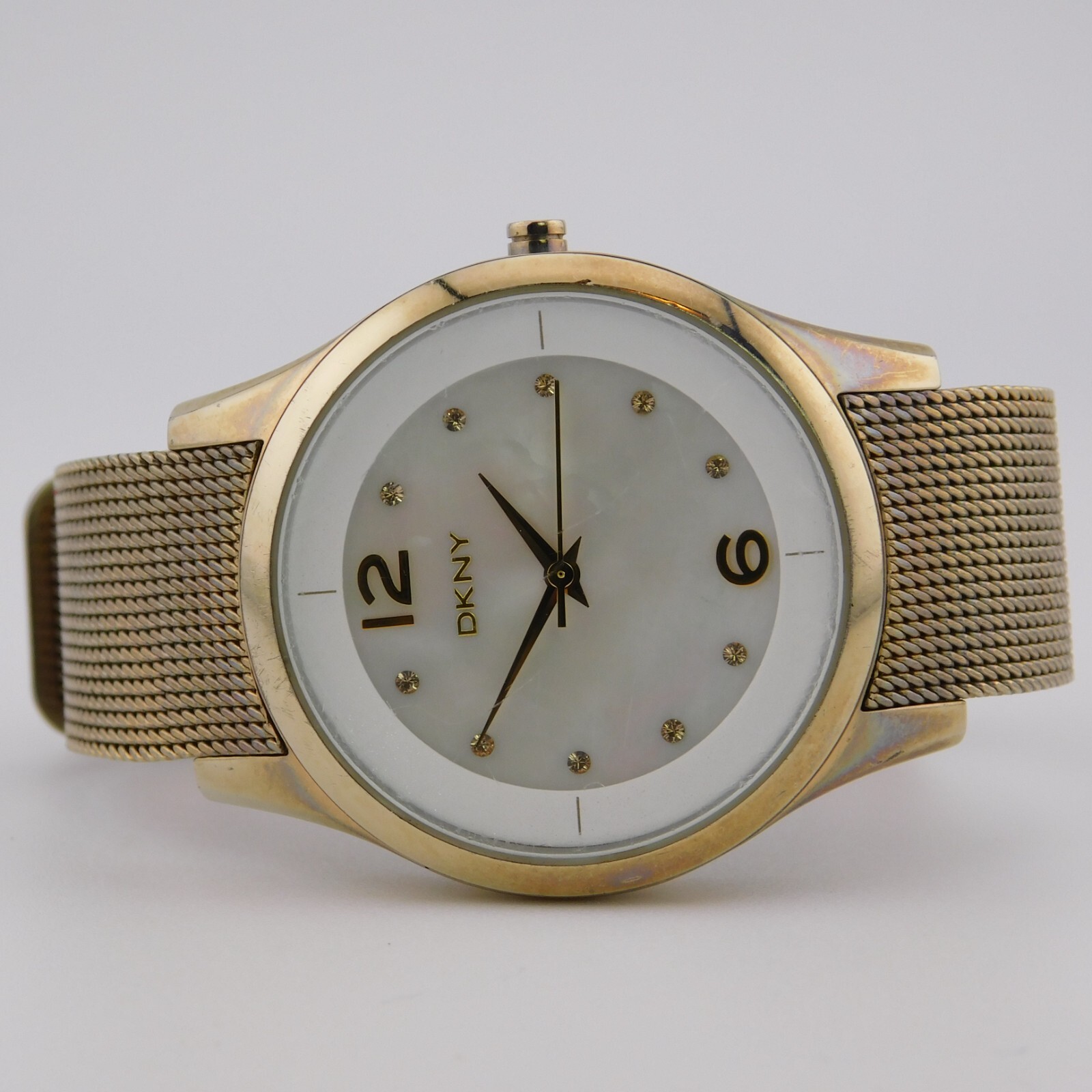 DKNY NY-4917 Solid Stainless Steel Quartz Analog Women’s Watch New Battery