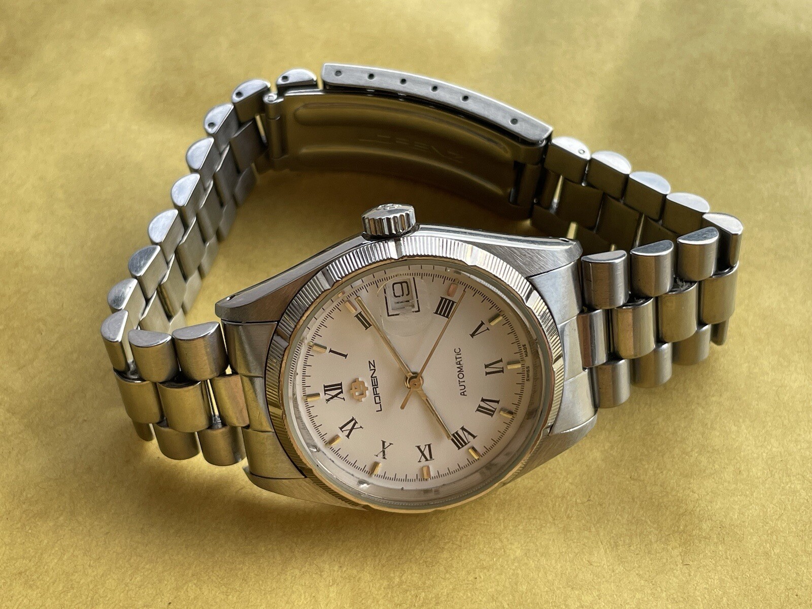 Lorenz Date Automatic Eta 2824-2 Watch 19562 Mens 36mm Swiss Made