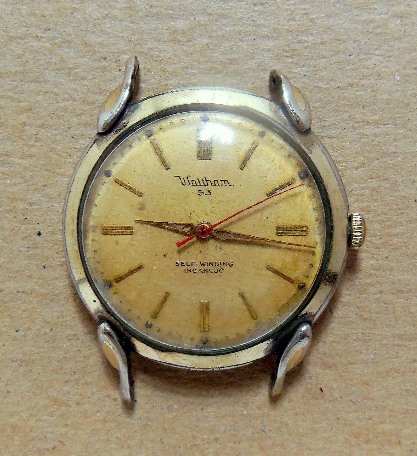 Vintage Waltham 53 Jewel Automatic Self-Winding Incabloc Wristwatch Runs ‘AS-IS’
