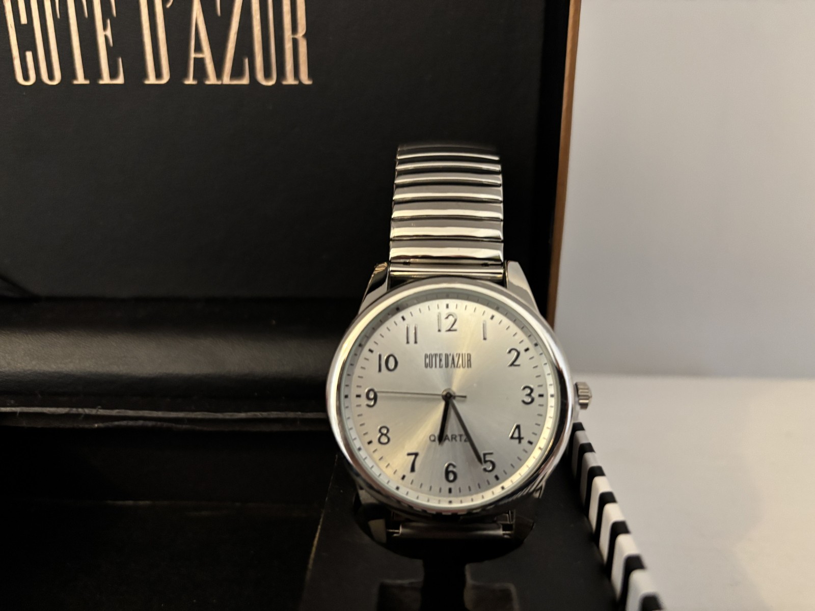 COTE D’AZUR Men’s Quartz Watch & Key Fob Gift Set in Box