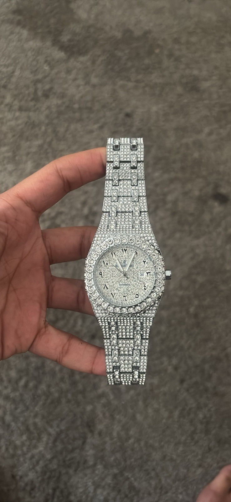 Audemars Piguet Royal Oak Automatic Silver Dial Arabic Date Diamond Bezel